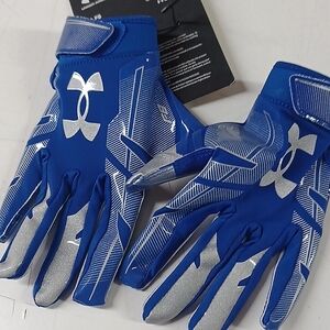 NWT Under Armour football receiver gloves. Royal blue